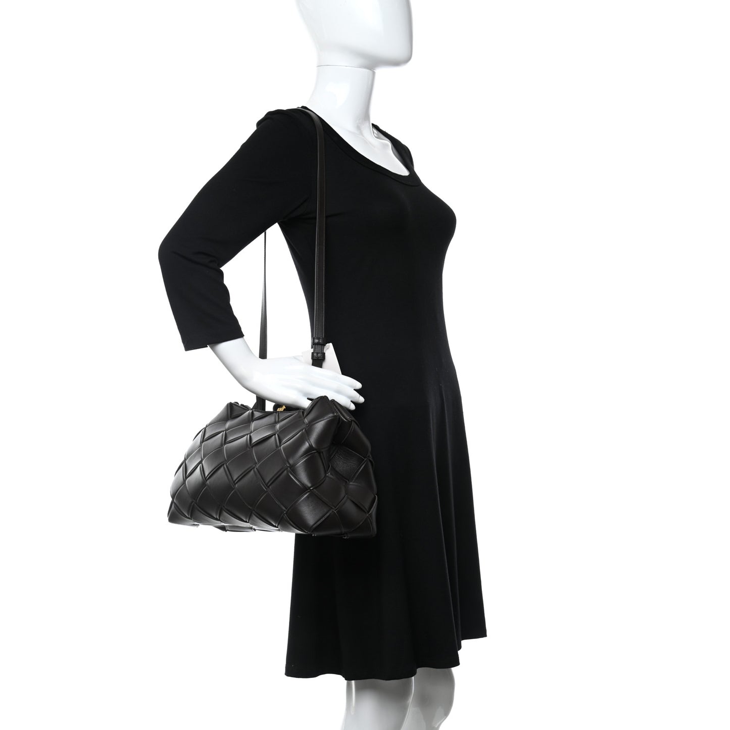 Nappa Maxi Intrecciato Grasp Top Handle Bag Fondant