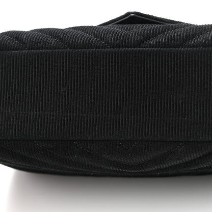 Saint Laurent Corduroy Matelasse Chevron Monogram Medium College Bag Softy Black 11 of 15