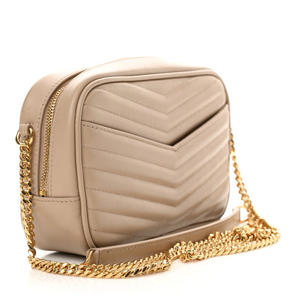 Saint Laurent Calfskin Matelasse Monogram Mini Lou Camera Bag Dark Beige 3 of 10