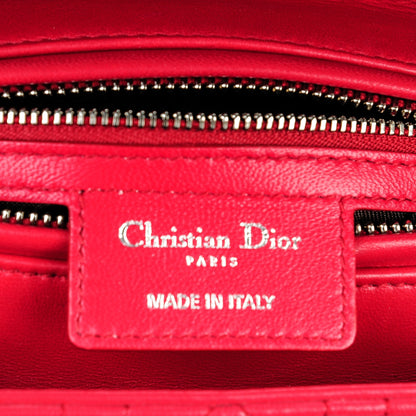 Christian Dior Lambskin Cannage Medium Lady Dior Fuchsia 6 of 7