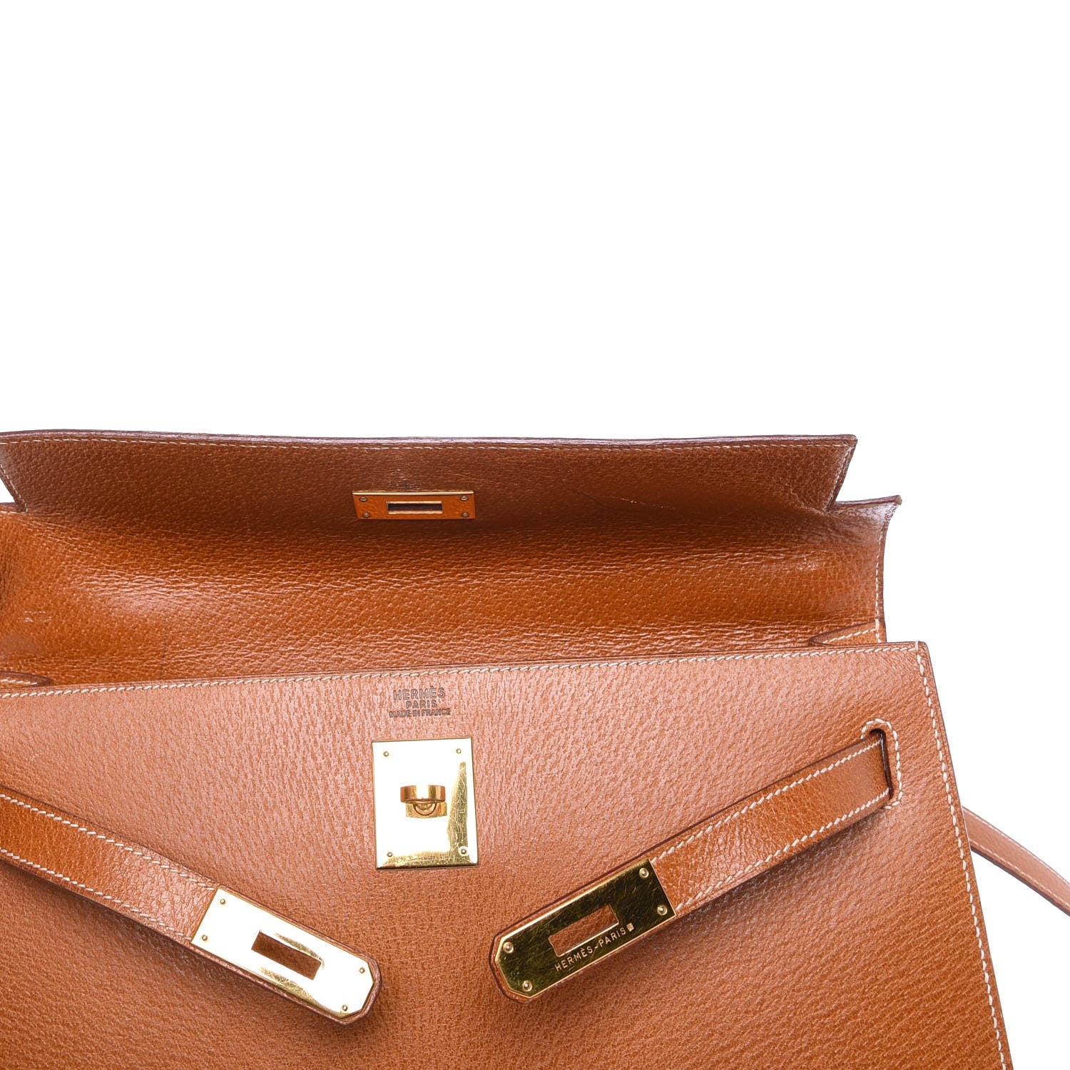 Hermes Peau Porc Sellier Kelly 32 Gold 22 of 47