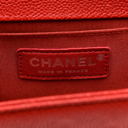 Chanel Caviar Quilted Medium Boy Flap Red 6 of 11