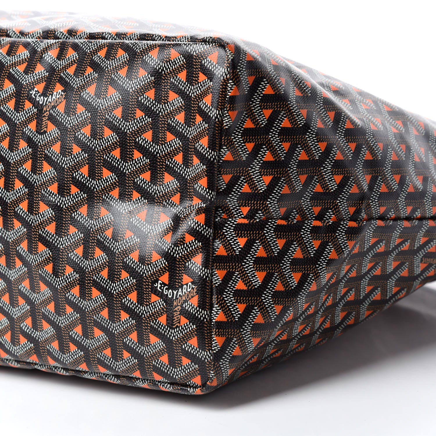 Goyard Goyardine Saint Louis Claire Voie GM Black Orange 7 of 10