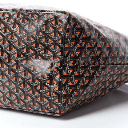 Goyard Goyardine Saint Louis Claire Voie GM Black Orange 7 of 10