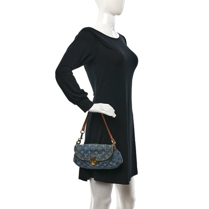 Louis Vuitton Monogram Denim Mini Pleaty Blue 2 of 9