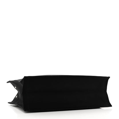Saint Laurent Linen Calfskin Rive Gauche Tote Black 4 of 15