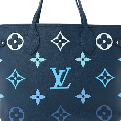 Louis Vuitton Empreinte Monogram Giant Neverfull MM Degrade Bleu 8 of 11