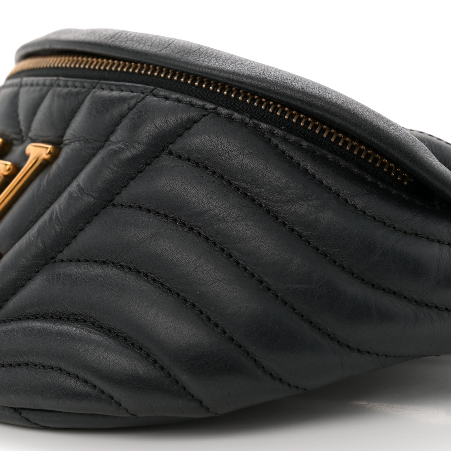 Calfskin Quilted New Wave Bumbag Black