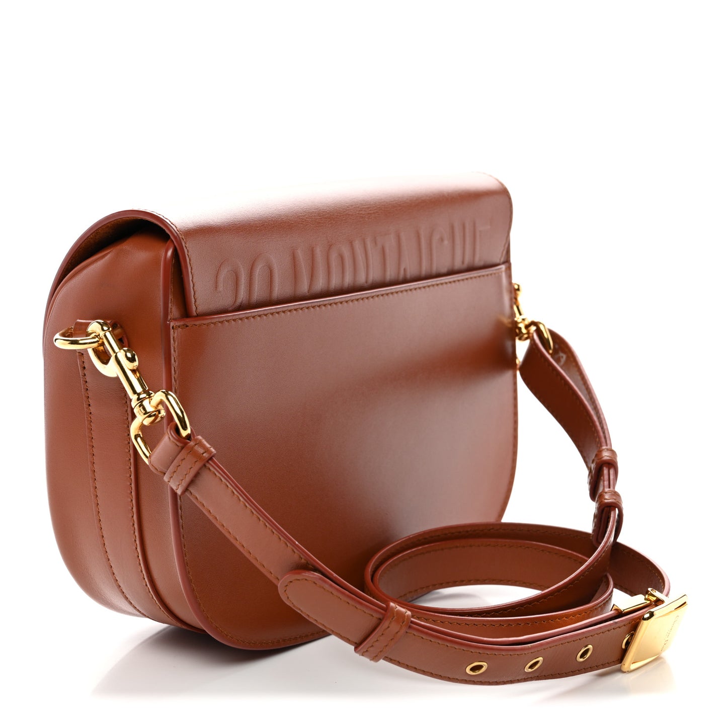 Box Calfskin Medium Bobby Flap Dark Tan
