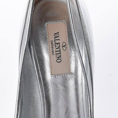 Valentino Garavani Metallic Nappa PVC Dollybow Pumps 39 Silver 8 of 18