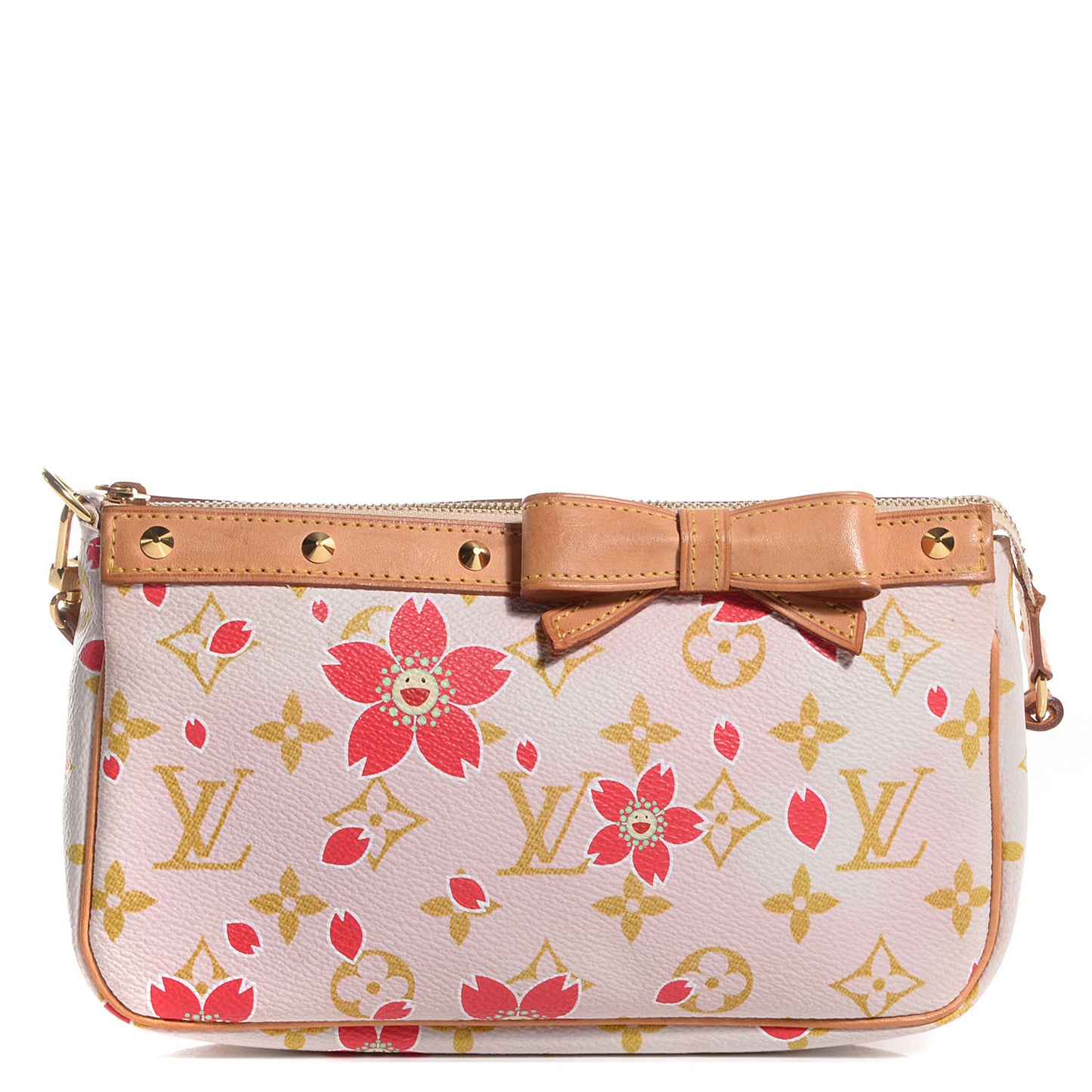 Monogram Cherry Blossom Pochette Accessories Red