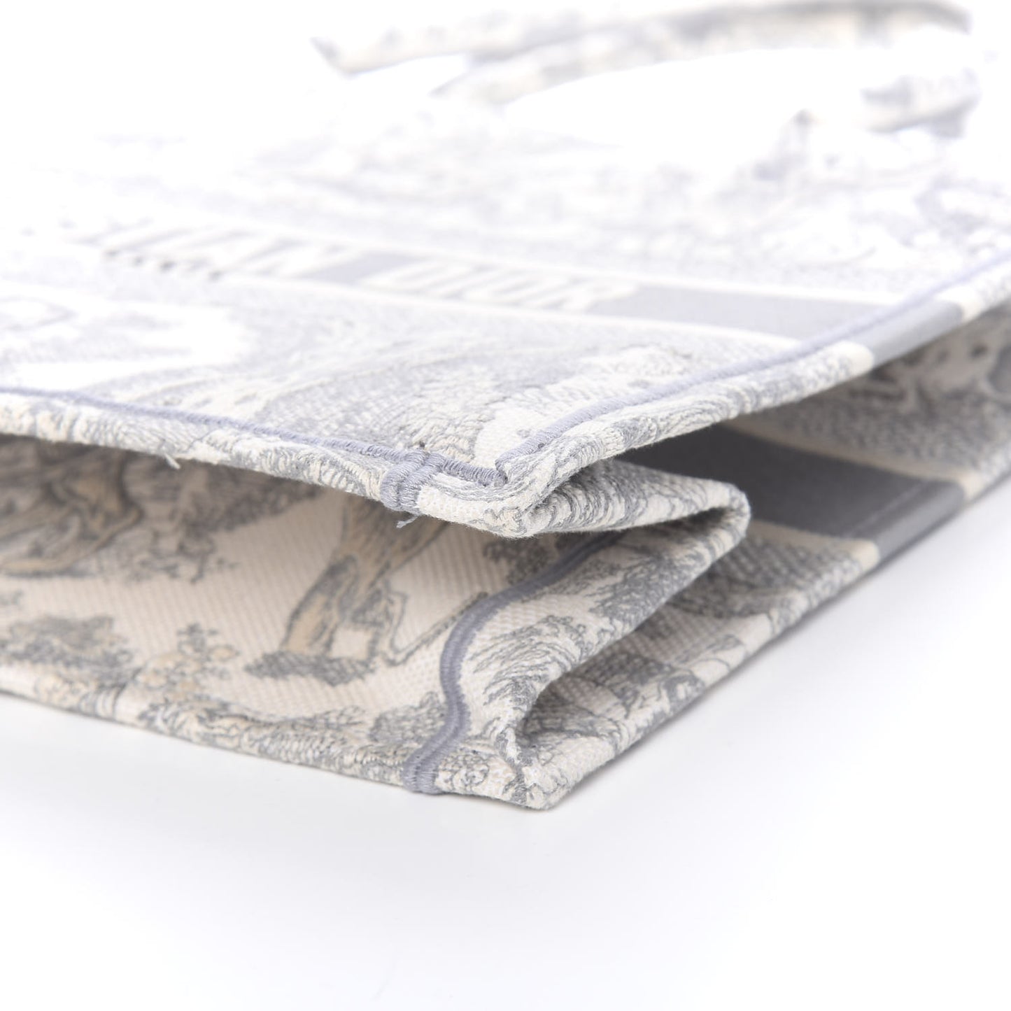 Canvas Embroidered Medium Dioriviera Toile De Jouy Book Tote Gray