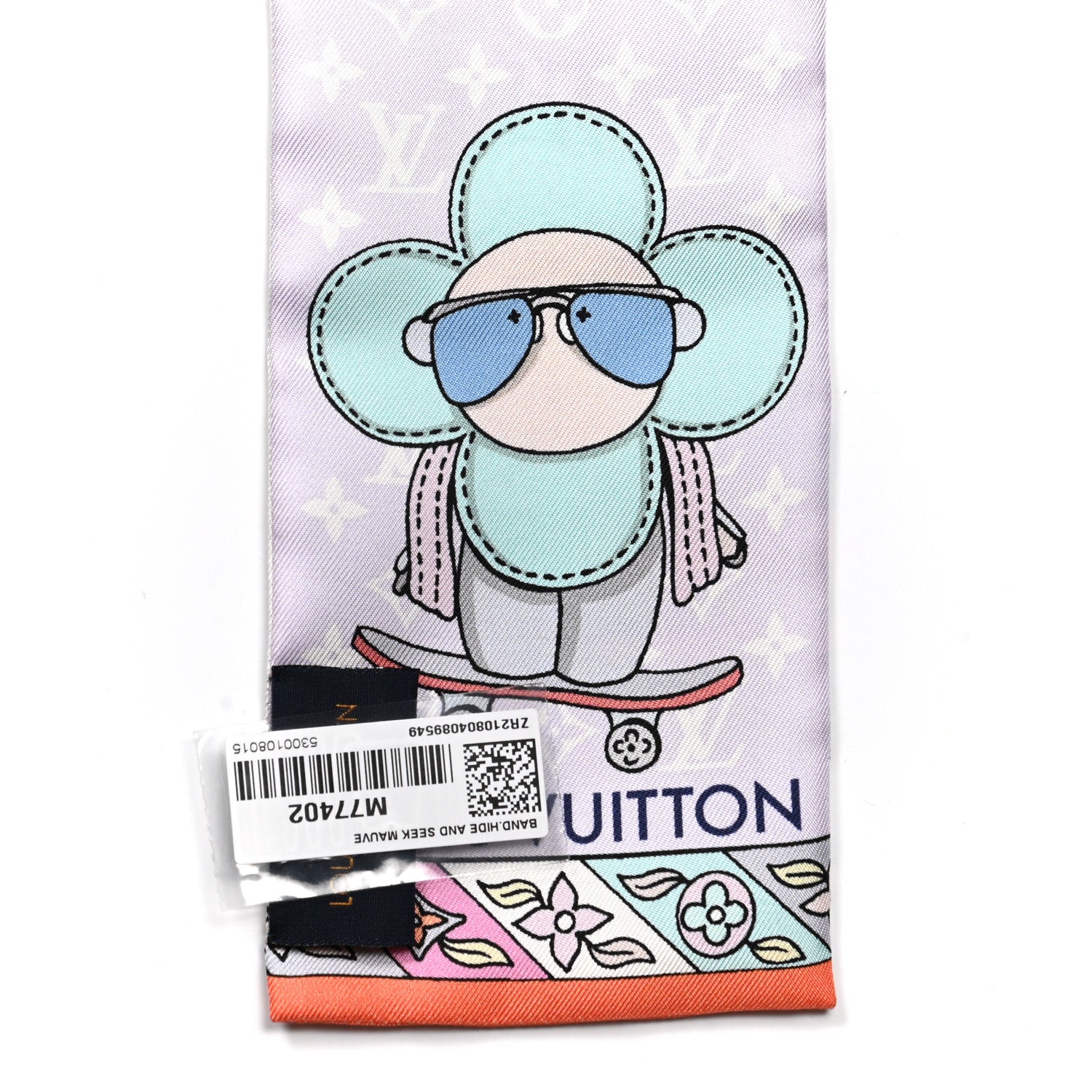 Louis Vuitton Silk Monogram Hide and Seek Bandeau Mauve