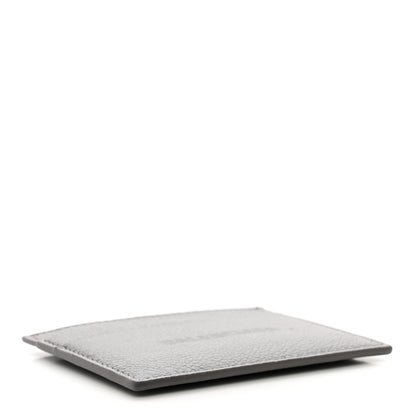 Balenciaga Grained Calfskin Logo Cash Card Holder Graphite Black 4 of 7