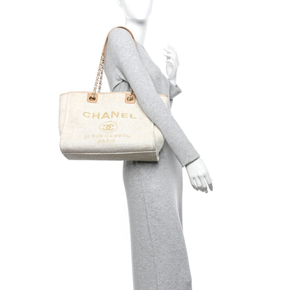 Chanel Lurex Boucle Small Deauville Tote Ivory 2 of 15