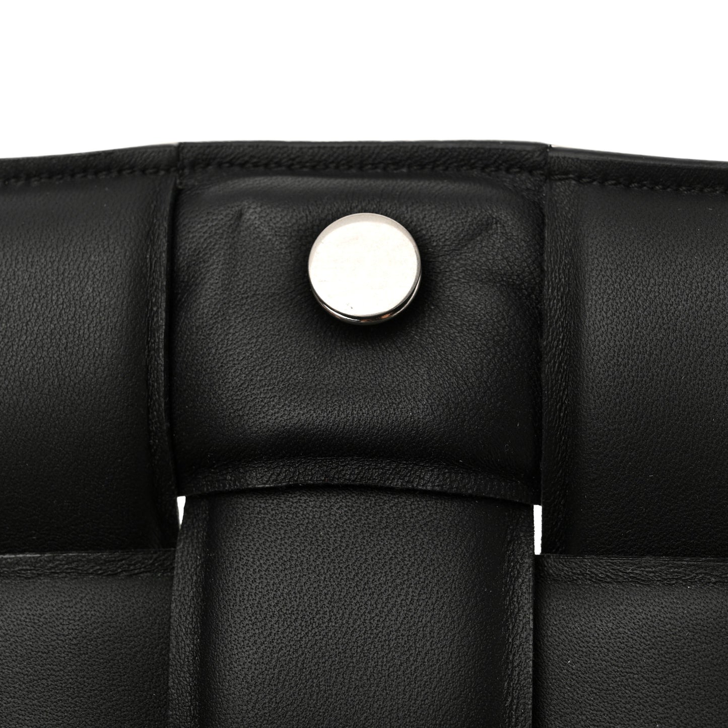 Lambskin Maxi Intreccio Padded Chain Cassette Crossbody Bag Black