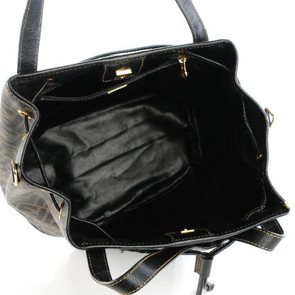 Fendi Zucca Spalmati Drawstring Bag Black 5 of 8