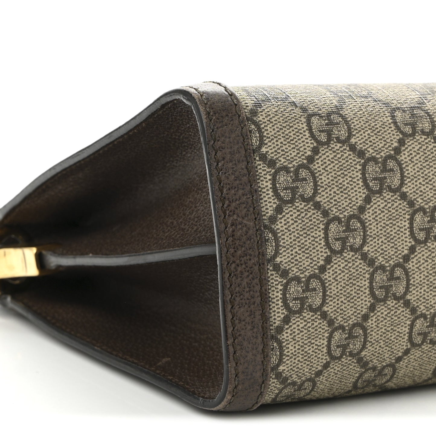 GG Supreme Monogram Web Medium Ophidia Chain Shoulder Bag Brown