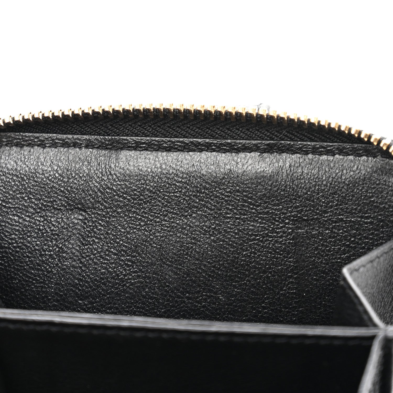 Saint Laurent Goatskin Compact Wallet Black 9 of 10