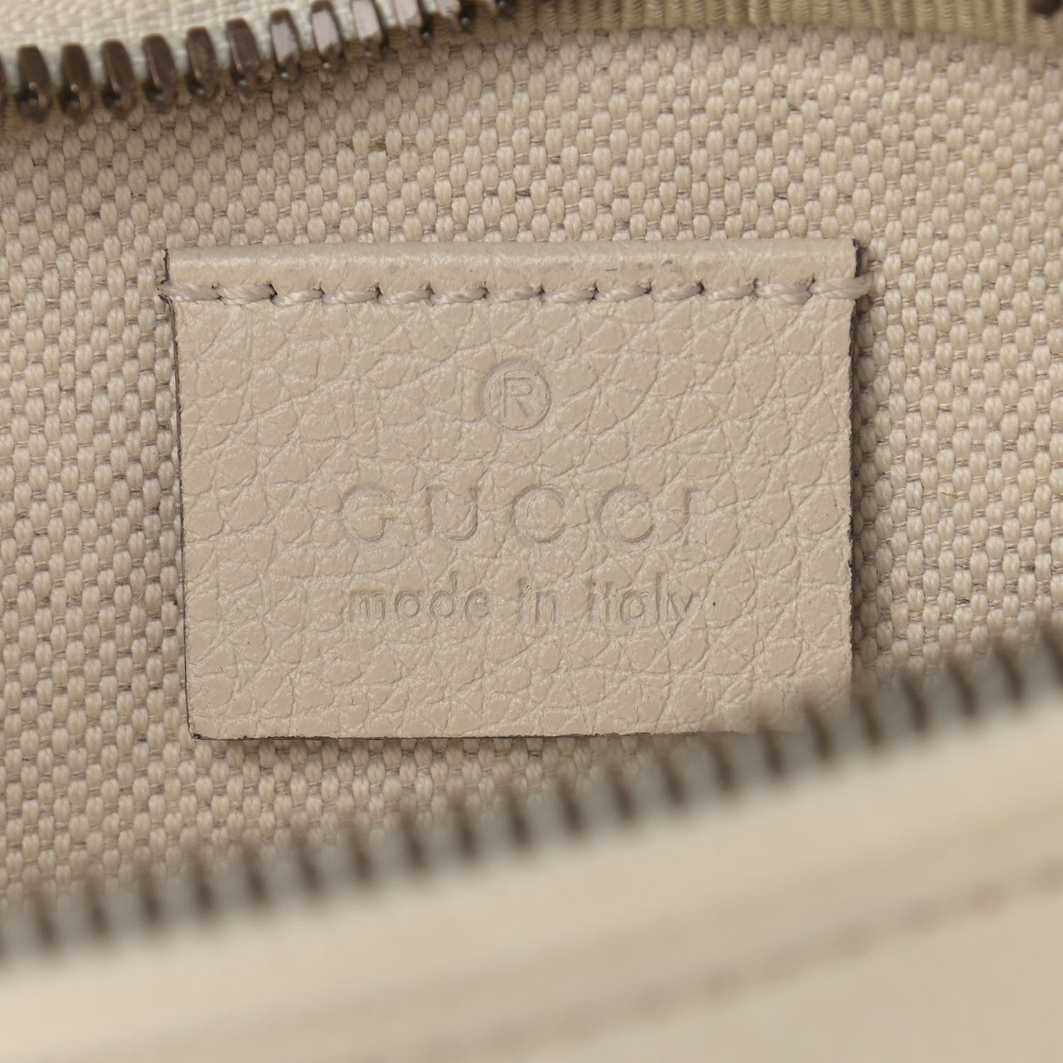 Gucci Grained Calfskin Small Logo Belt Bag White 6 of 11