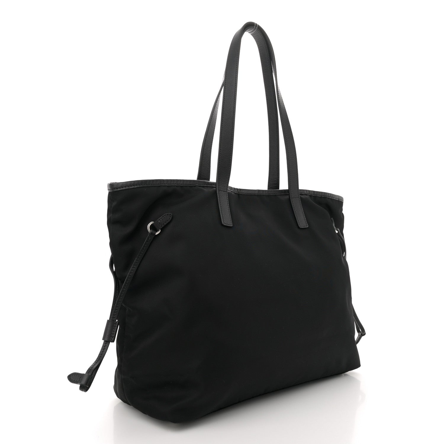 Prada Tessuto Nylon Saffiano Shopping Tote Black 3 of 10