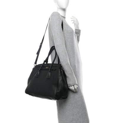 Prada Vitello Daino Tote Black 2 of 12