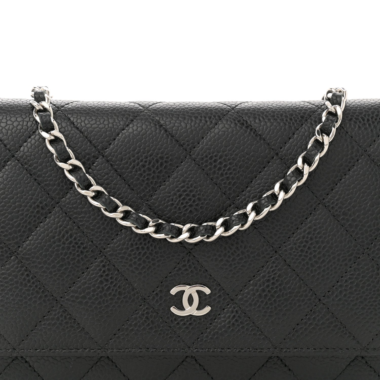 Chanel Caviar Quilted Wallet on Chain WOC Black 8 of 12
