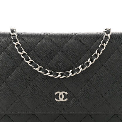 Chanel Caviar Quilted Wallet on Chain WOC Black 8 of 12