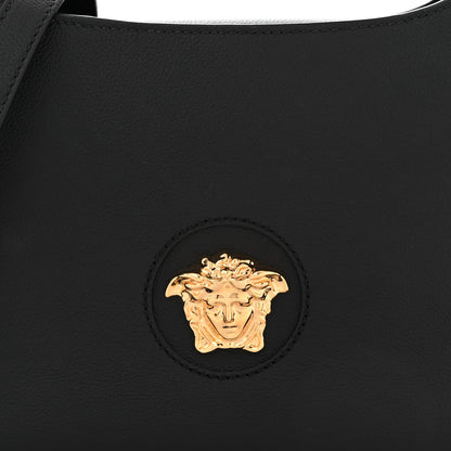 Versace Calfskin La Medusa Medium Hobo Crossbody Black 7 of 9