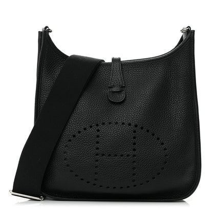 Hermes Taurillon Clemence Evelyne III PM Black 1 of 13