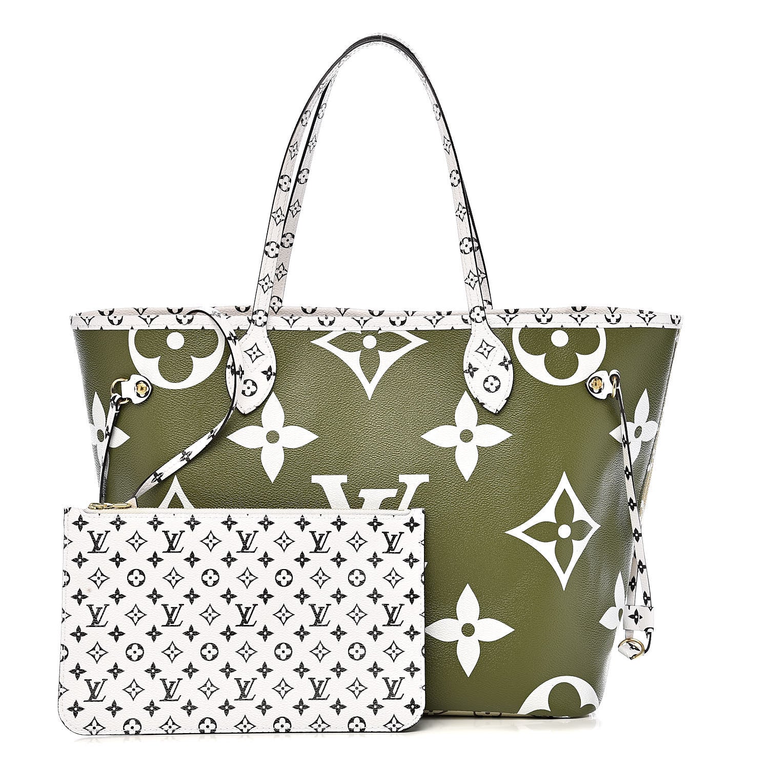 Louis Vuitton Monogram Giant Neverfull MM Kaki 1 of 15