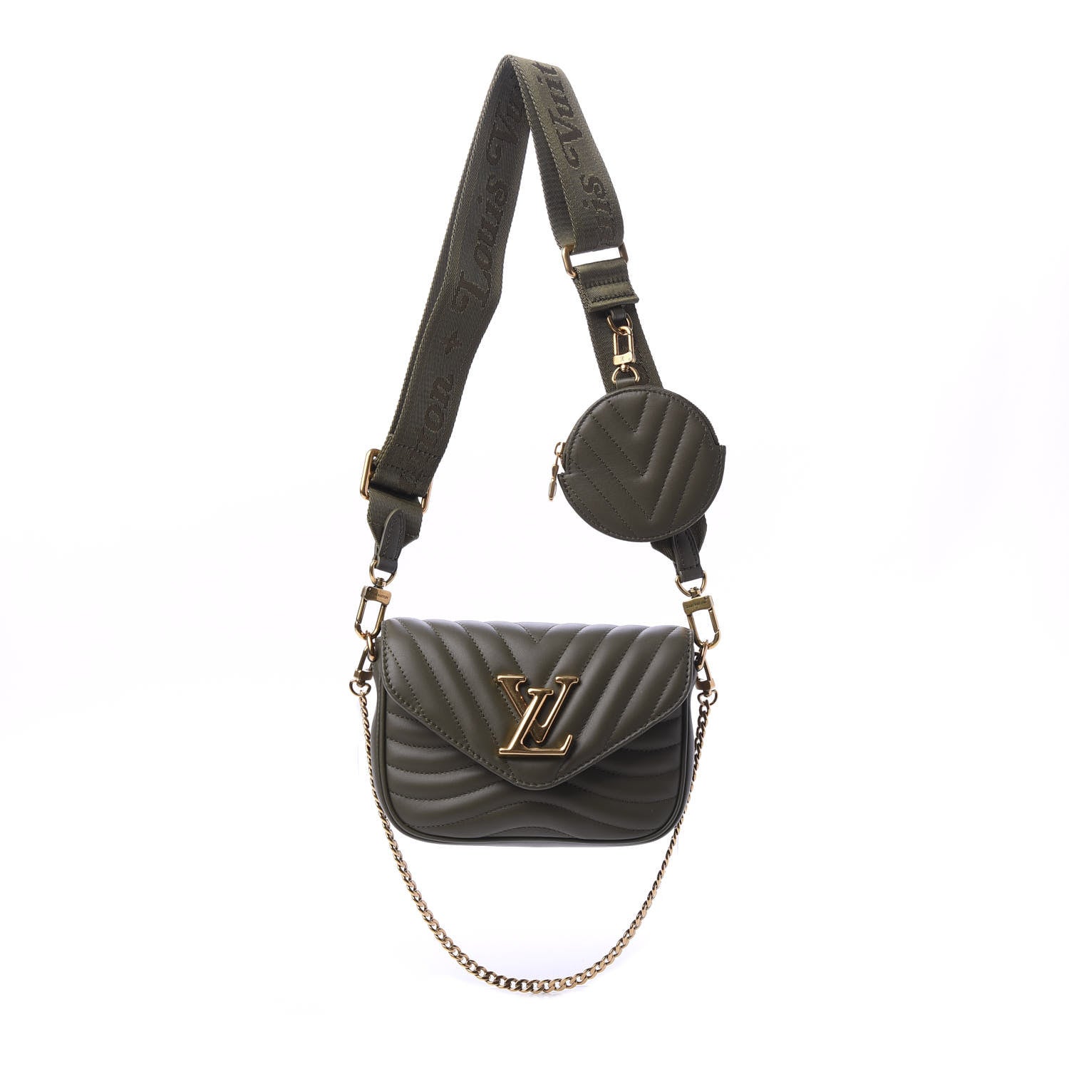 Louis Vuitton Calfskin New Wave Multi Pochette Kaki 1 of 11