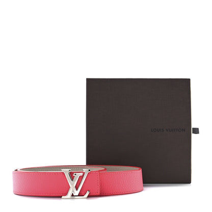 Louis Vuitton Taurillon Calfskin 30mm LV Initiales Reversible Belt 85 34 Pink Grey 5 of 5
