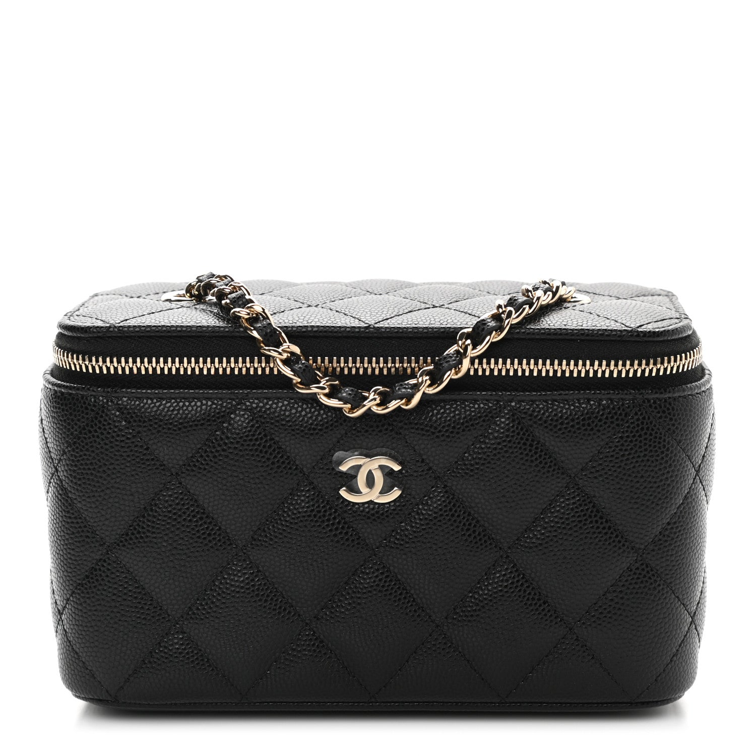 Chanel Caviar Quilted Small Vanity Case With Chain Black 1 of 9