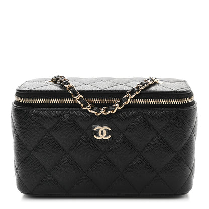 Chanel Caviar Quilted Small Vanity Case With Chain Black 1 of 9