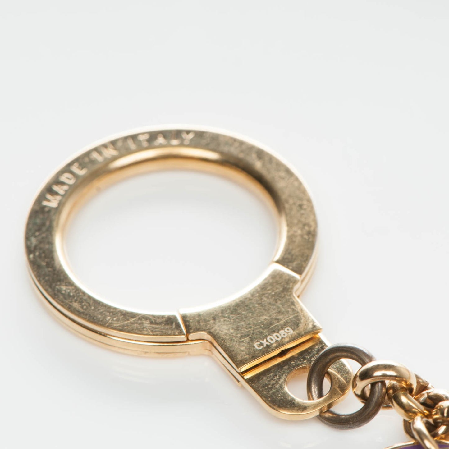 Enamel Looping Key Chain Bag Charm Multicolor