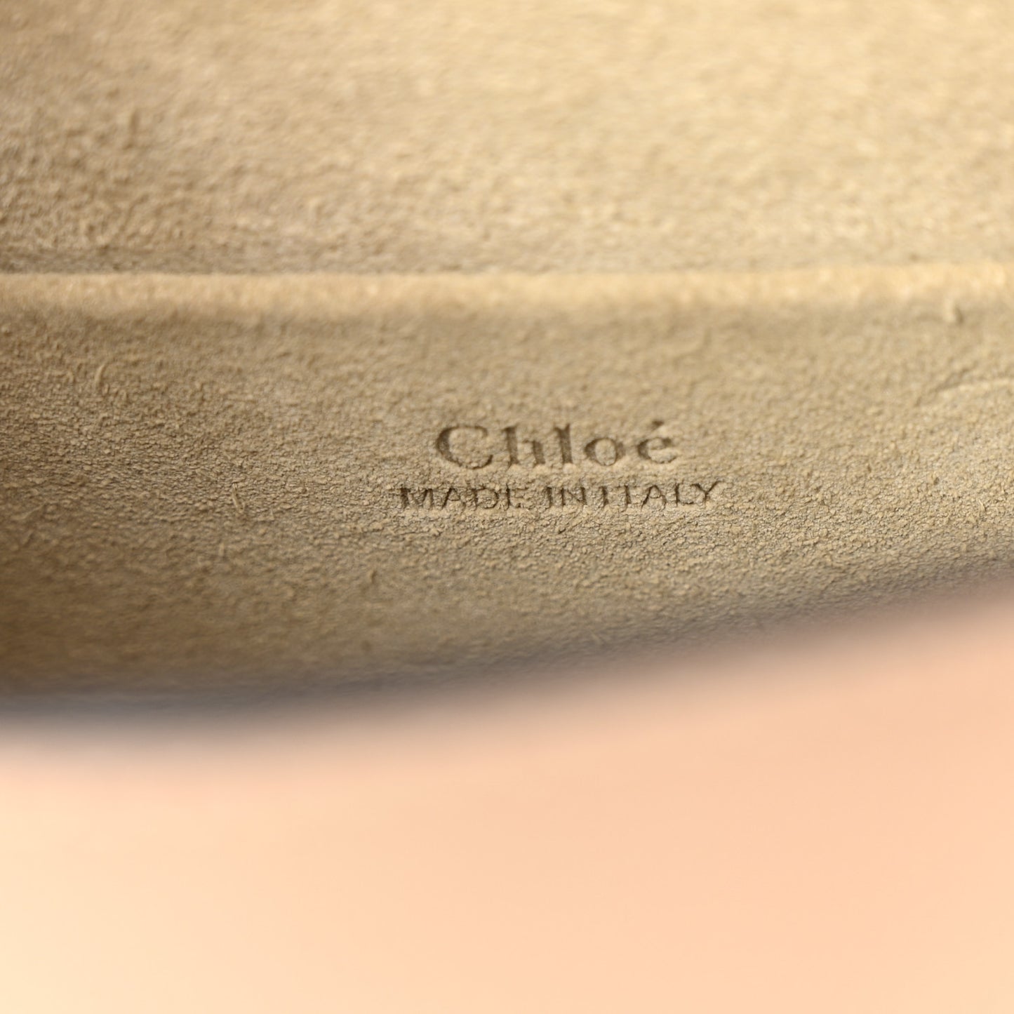 Calfskin Suede Small Nile Bracelet Bag Biscotti Beige