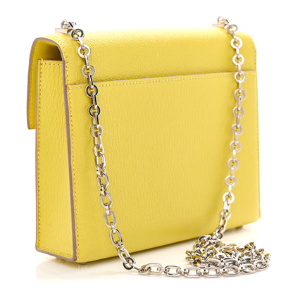 Hermes Chevre Mysore Mini Verrou Chaine Bag Lime 3 of 12
