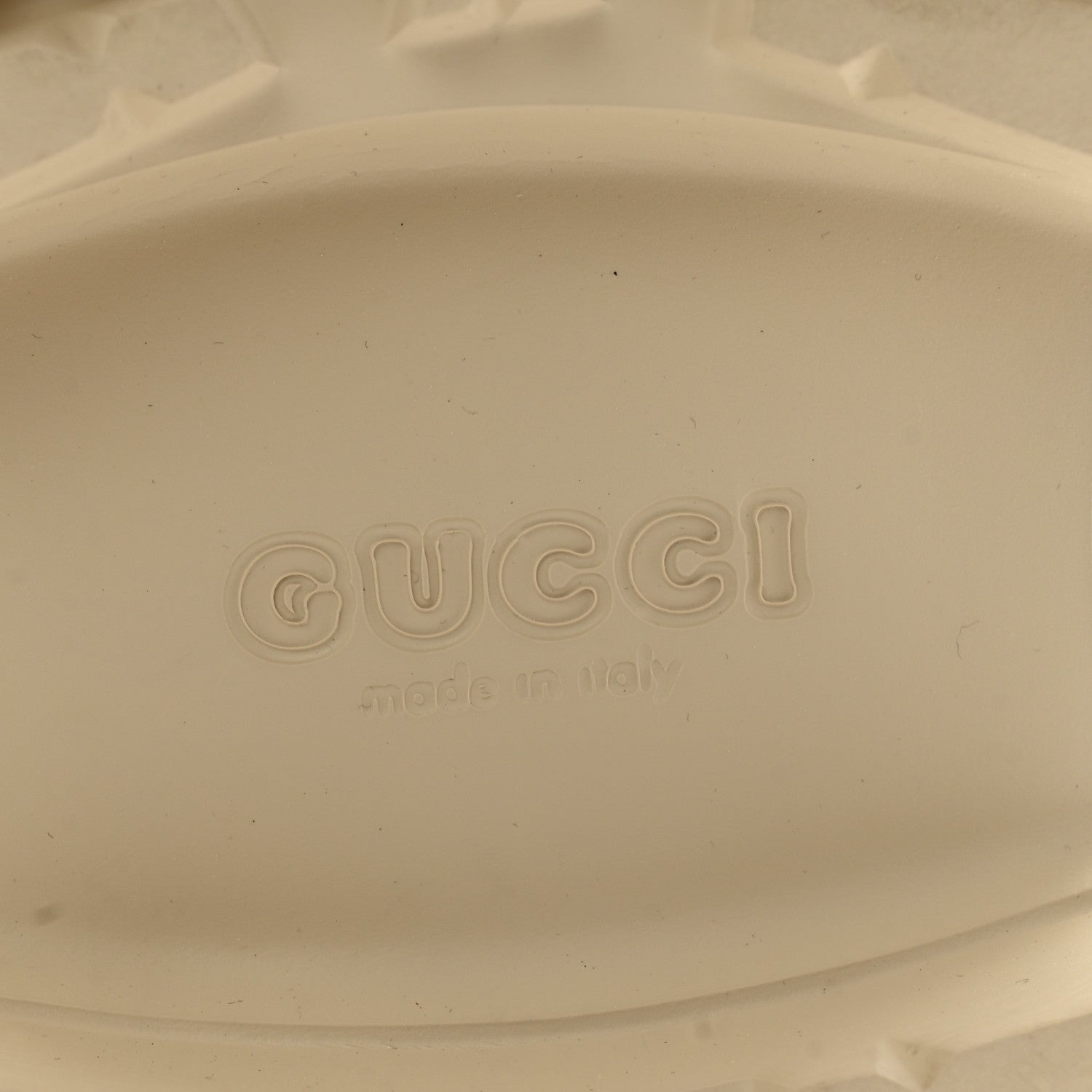 Gucci Rubber GG Monogram Perforated Elea Platform 55mm Lug Sole Sandals Mystic White 7 of 10