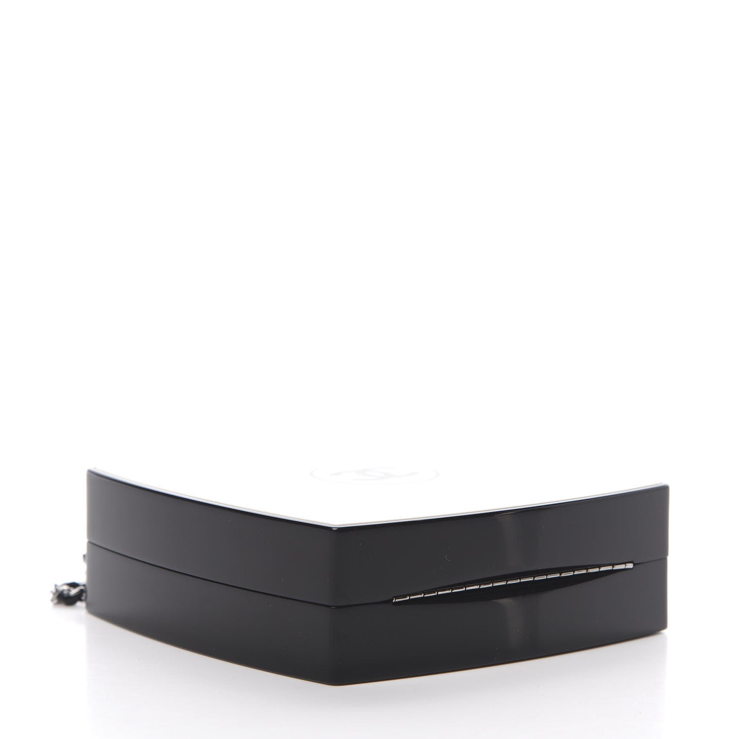 Plexiglass Compact Box Clutch Black Ivory