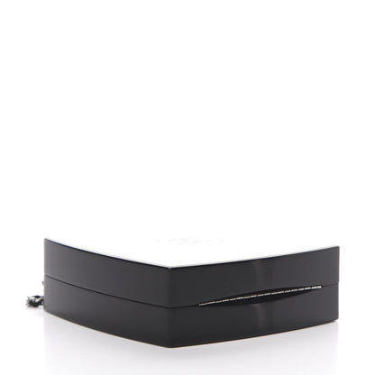 Chanel Plexiglass Compact Box Clutch Black Ivory 4 of 10