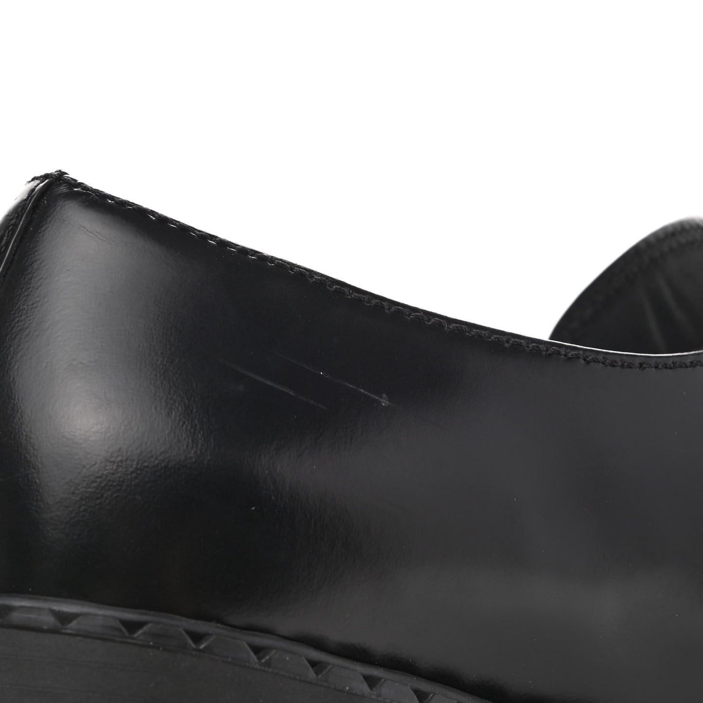 Spazzolato Metal Triangle Logo 50mm Loafers 37 Black