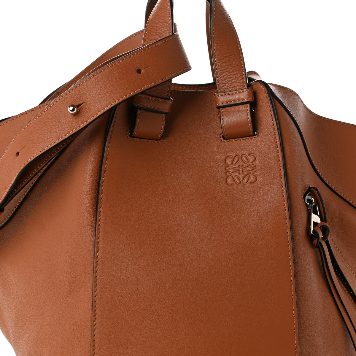 Calfskin Medium Hammock Shoulder Bag Tan