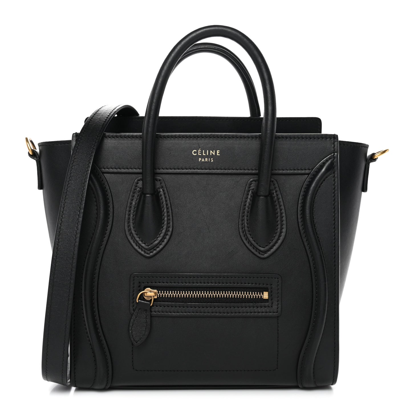 Smooth Calfskin Nano Luggage Black