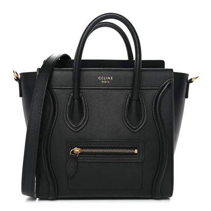 Celine Smooth Calfskin Nano Luggage Black 1 of 10