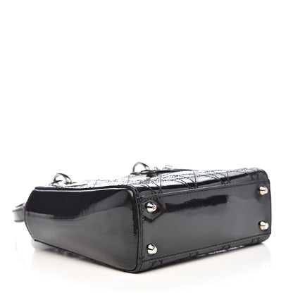 Christian Dior Patent Cannage Mini Lady Dior Black 4 of 12