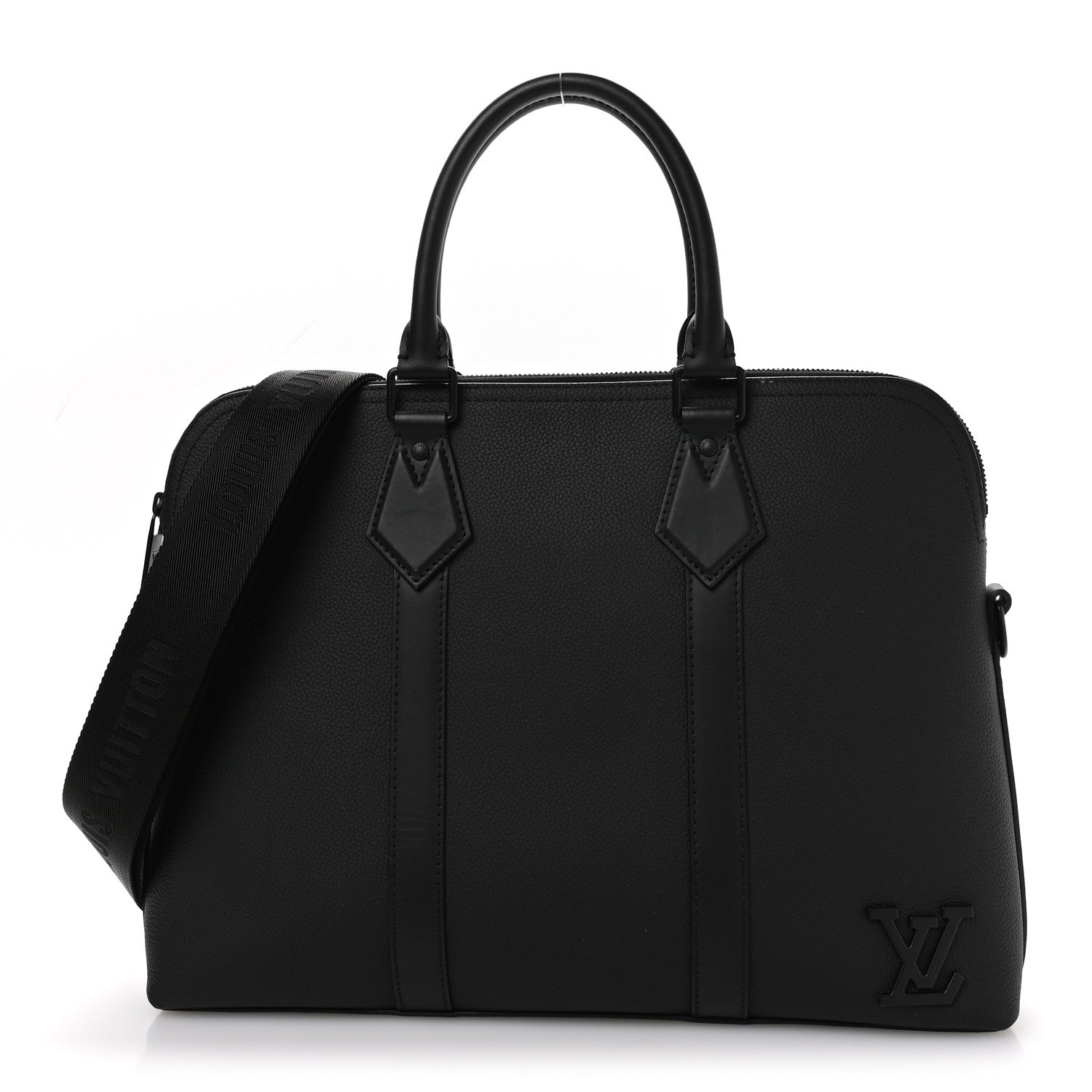 Louis Vuitton Calfskin Aerogram Takeoff Briefcase Black 1 of 9