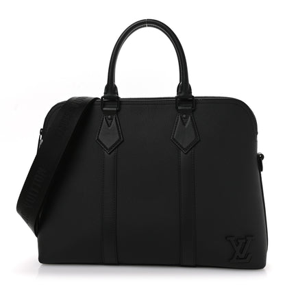 Louis Vuitton Calfskin Aerogram Takeoff Briefcase Black 1 of 9