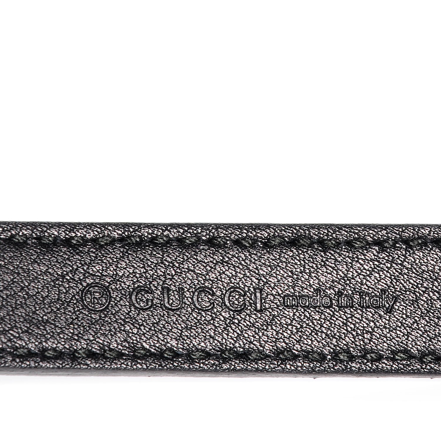 Gucci Leather Horsebit Thin Belt 80 32 Black 4 of 6