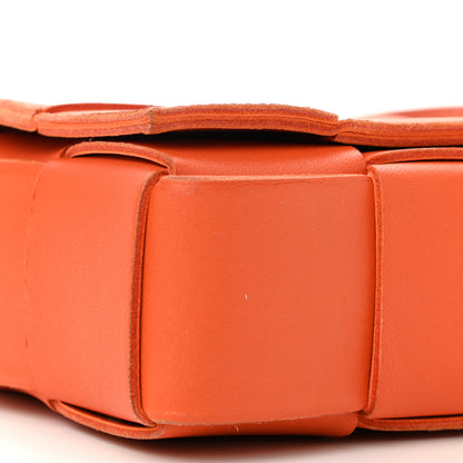 Bottega Veneta Lambskin Maxi Intrecciato Cassette Crossbody Bag Orange 9 of 12